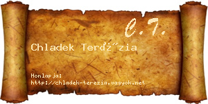 Chladek Terézia névjegykártya